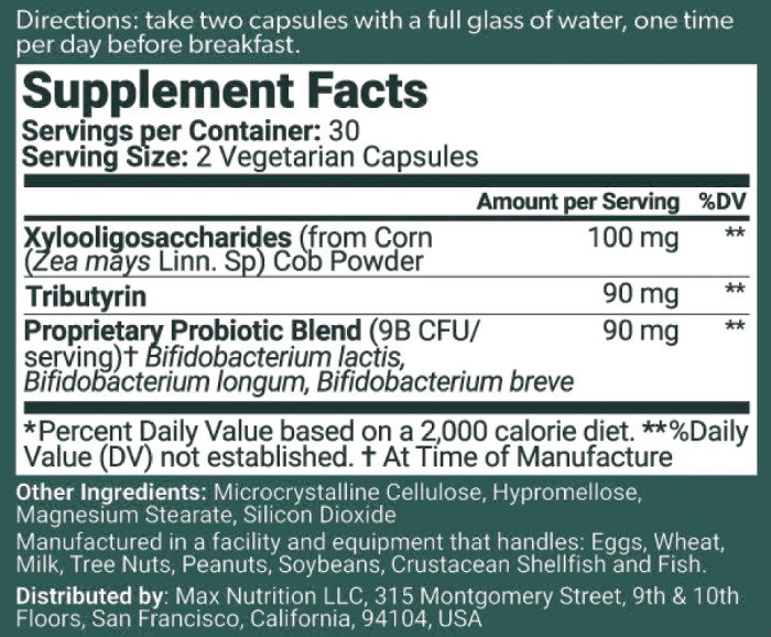 Bioma Probiotic Ingredients