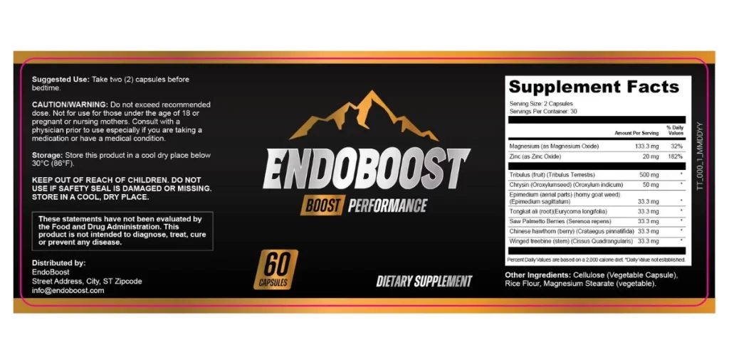EndoBoost Supplement-Facts
