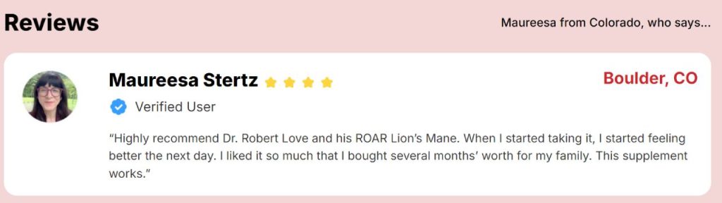 Dr. Love Roar Lion's Mane Reviews