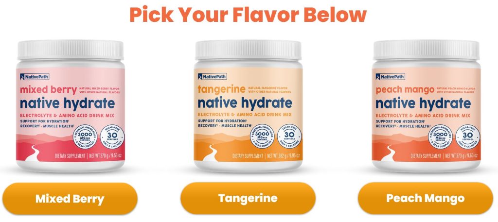 NativePath Native Hydrate Flavors