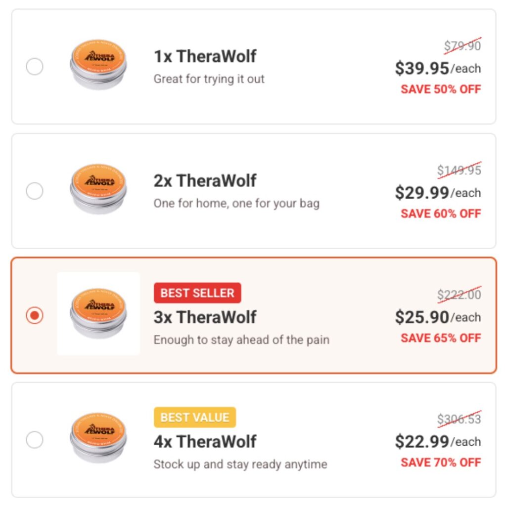 TheraWolf Neuro Balm Price