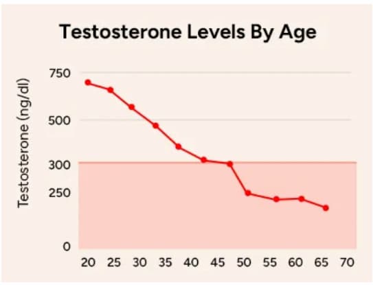 testosterone levels as they age