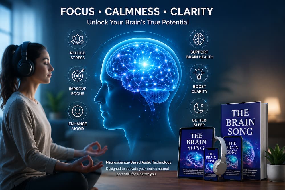 Brain wellness concept with focus, calmness, and mental clarity